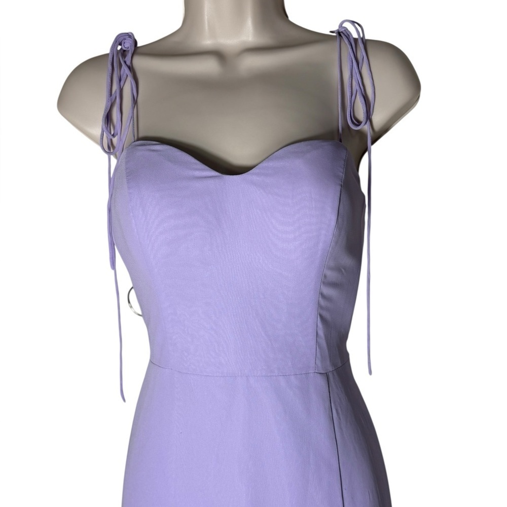 Azazie Mady purple chiffon women maxi Dress size A8 - Picture 4 of 16